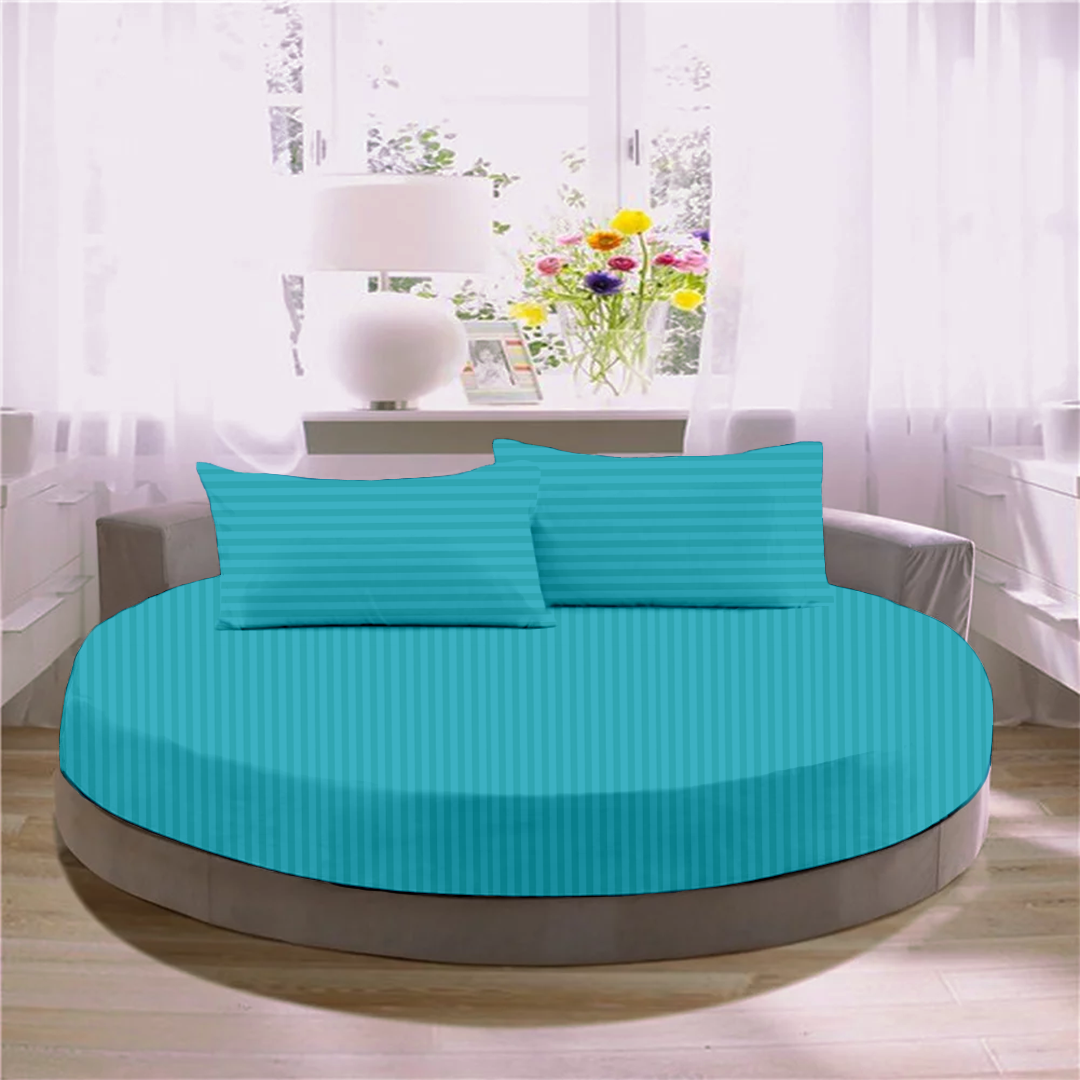 Turquoise Round Stripe Sheet Set