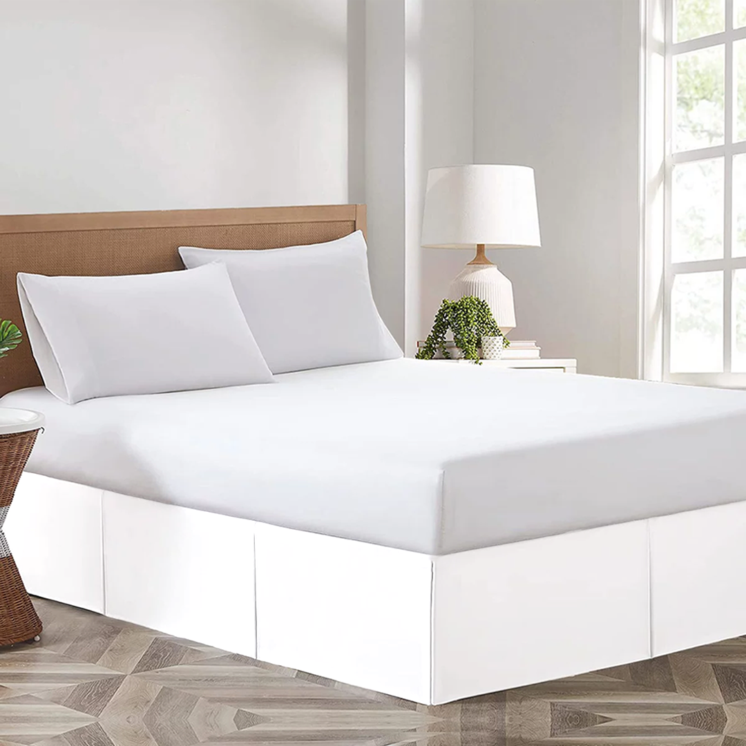 White Bed Skirt Solid (Bliss 400 Thread Counts)