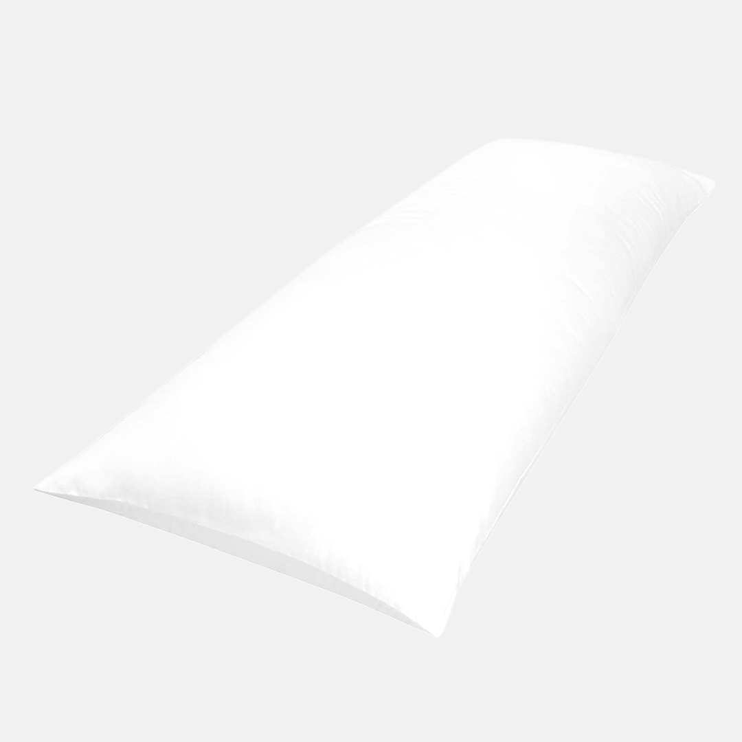 White Body Pillow Cover Solid Bliss Sateen