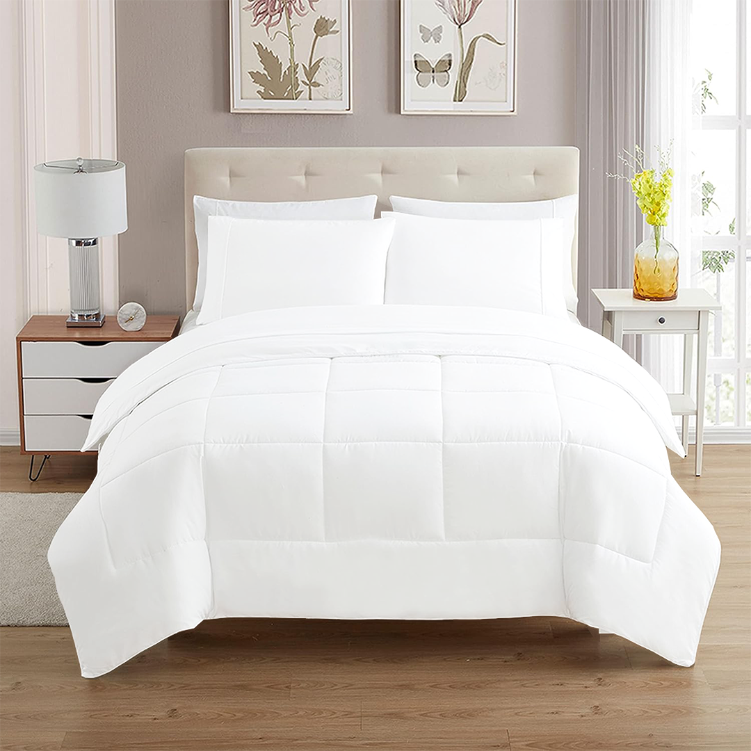 Cotton White Comforter Set