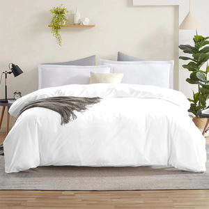 White Duvet Cover Bliss Solid Sateen