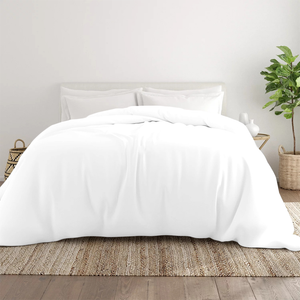 White Duvet Cover Bliss Solid Sateen