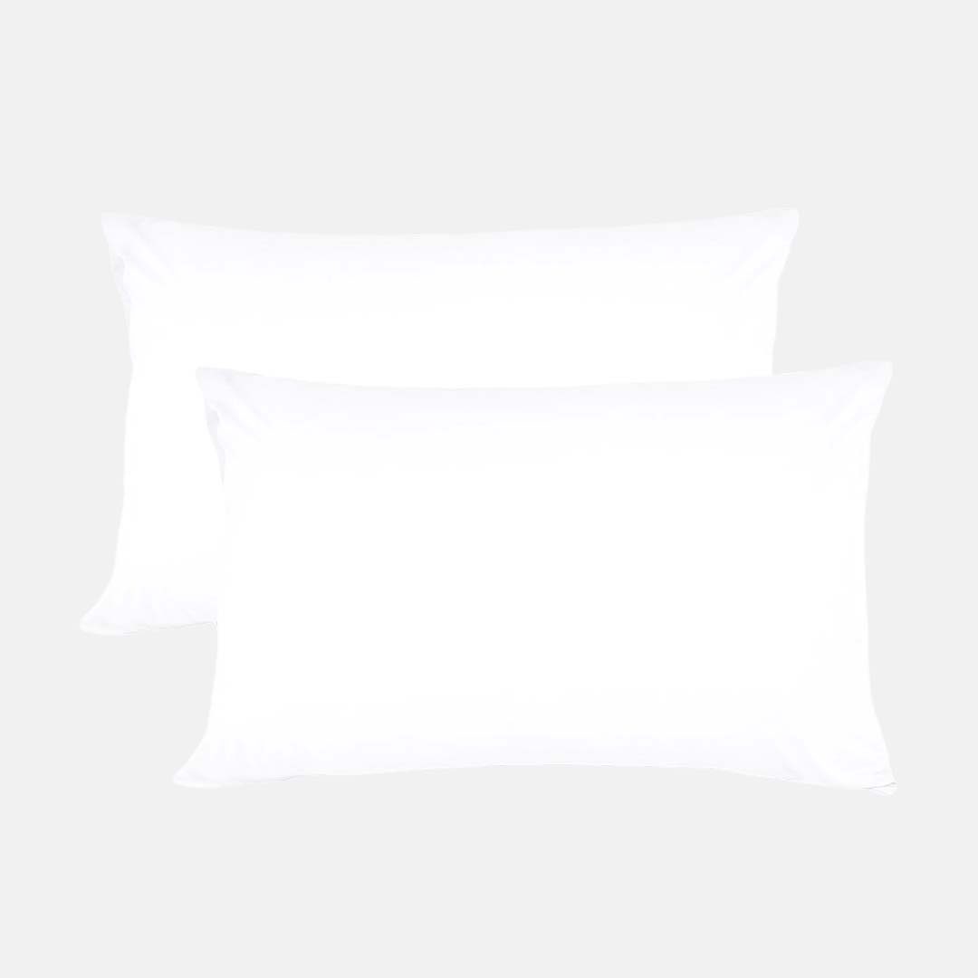 White Cotton Pillow Cases Solid Comfy Sateen