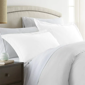 White Pillow Shams Solid Bliss Sateen