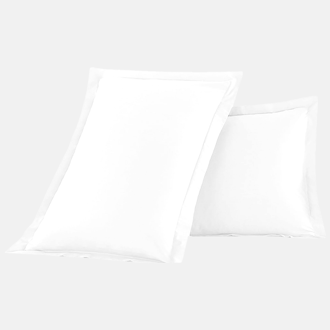 White Pillow Shams Solid Comfy Sateen