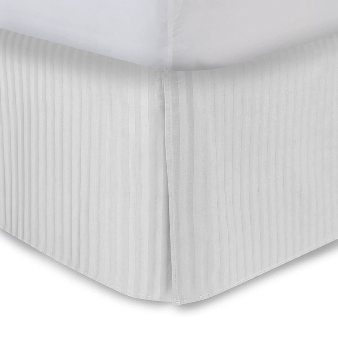 White Stripe Bed Skirt (Comfy 300TC)