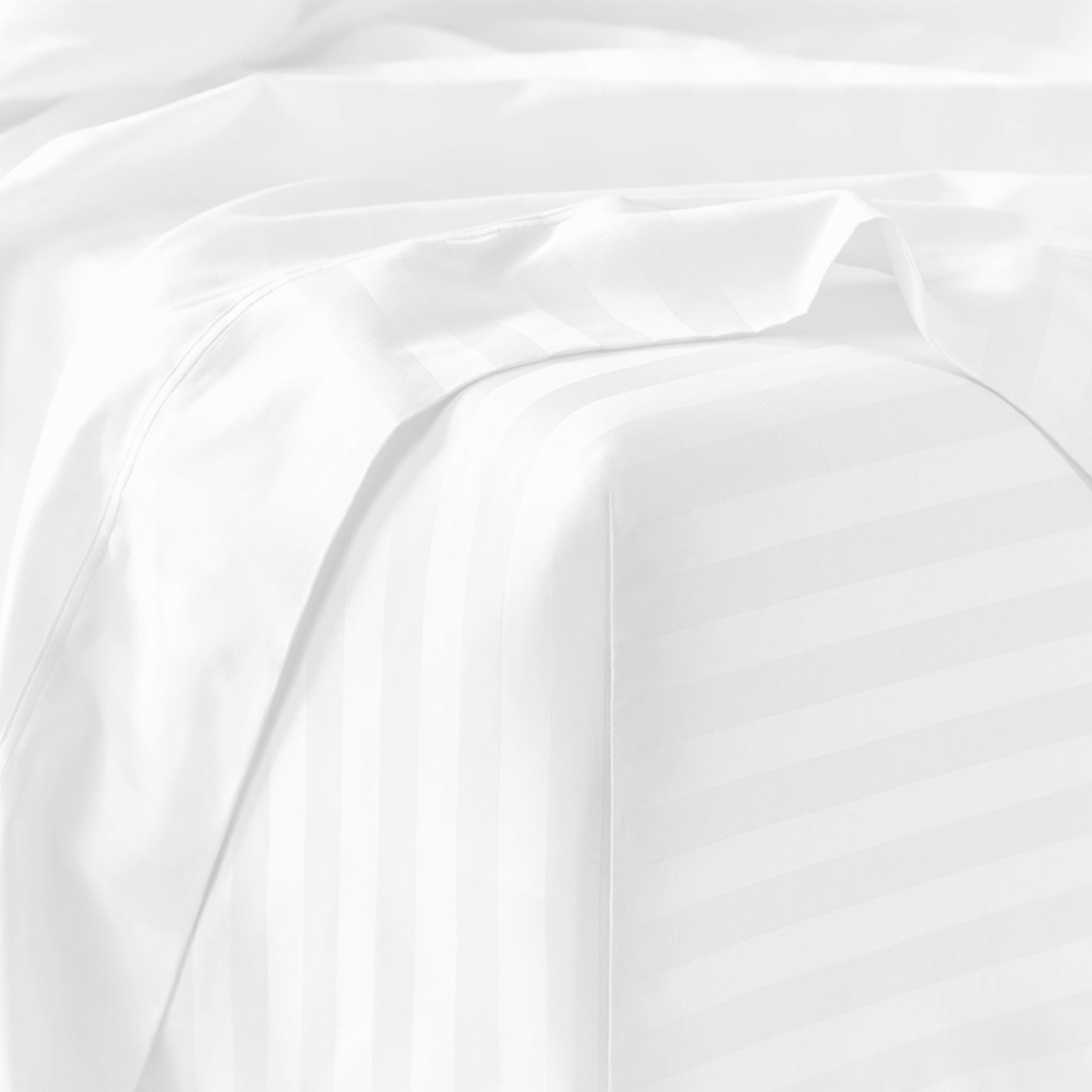 White Stripe Sheet Set Comfy Sateen