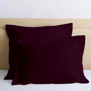 Wine Euro shams Sateen Comfy Solid