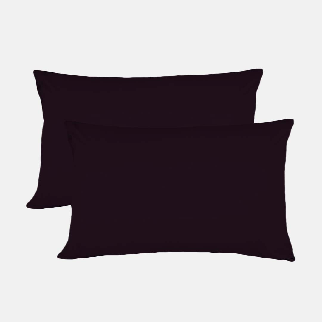 Wine Pillowcases Solid Comfy Sateen