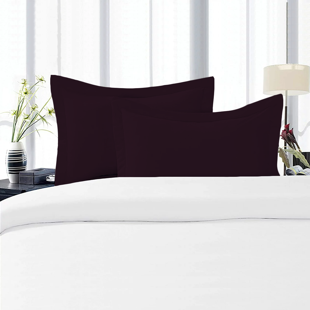 Solid Wine Pillow Shams (Comfy 300TC)