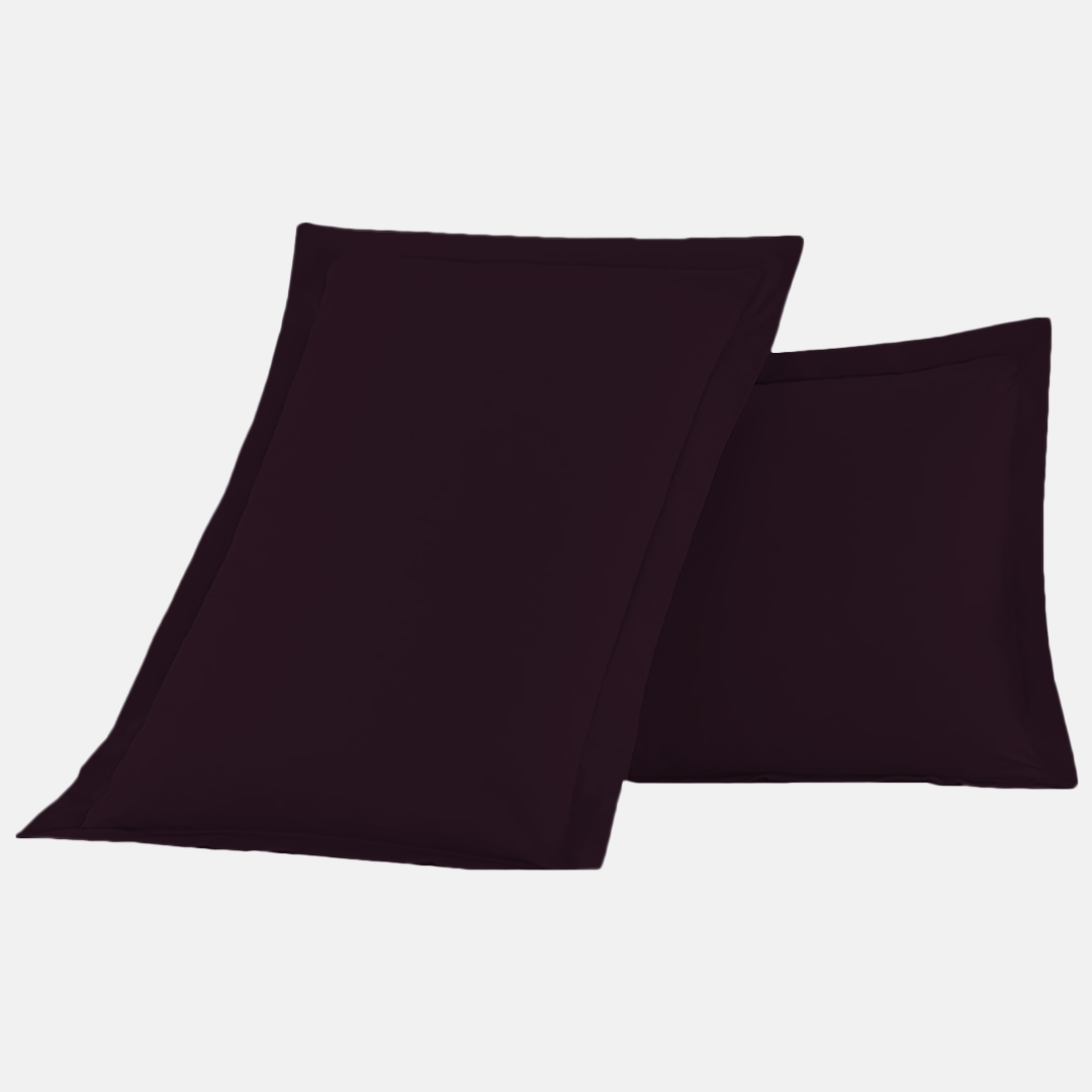 Solid Wine Pillow Shams (Comfy 300TC)