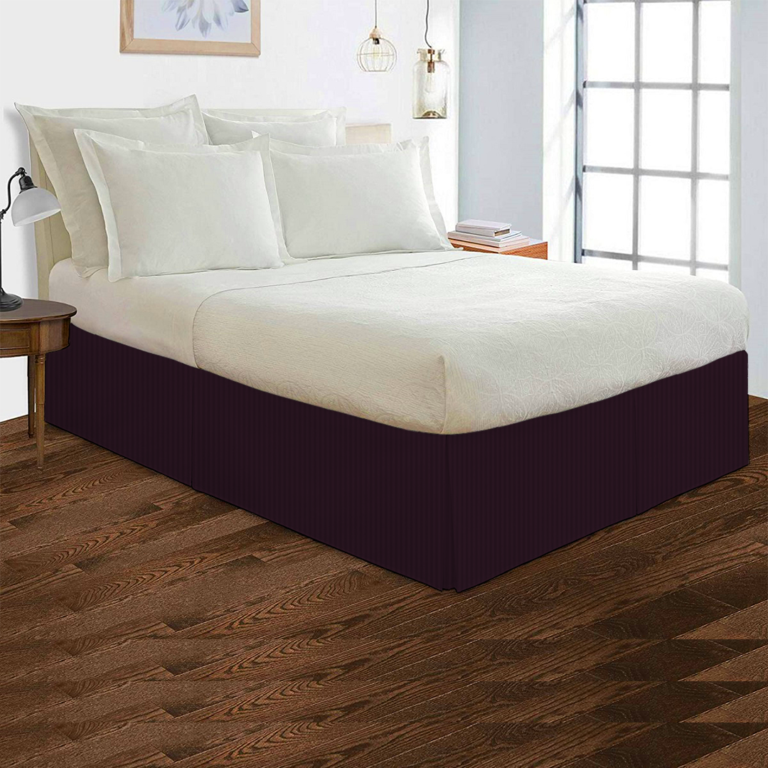 Wine Stripe Bed Skirt