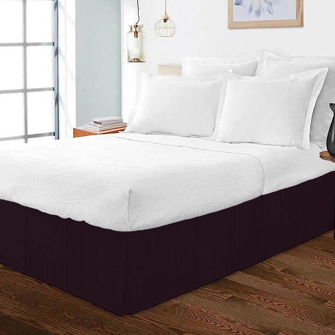 Wine Stripe Bed Skirt