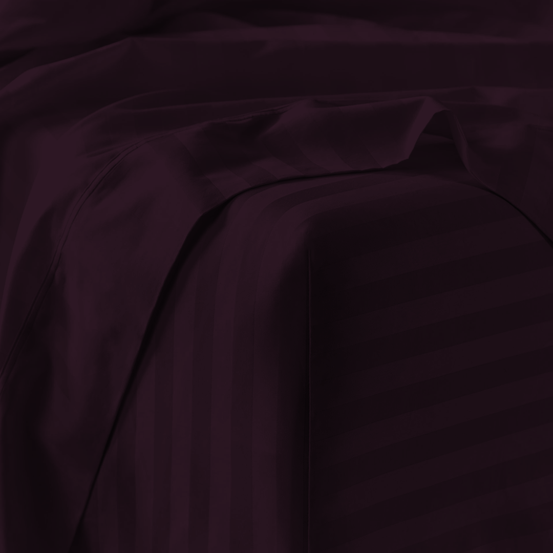 Wine Stripe Sheet Set Comfy Sateen