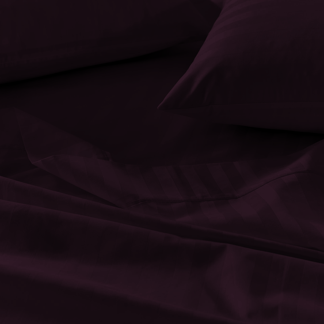 Wine Stripe Sheet Set Comfy Sateen