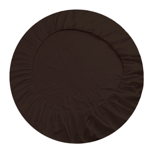 Chocolate Round Fitted Sheet Only Solid Bliss Sateen