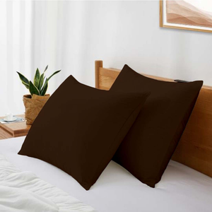 Chocolate Pillowcases Solid Comfy Sateen