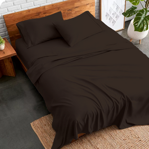 Chocolate Sheet Set Bliss Solid Sateen