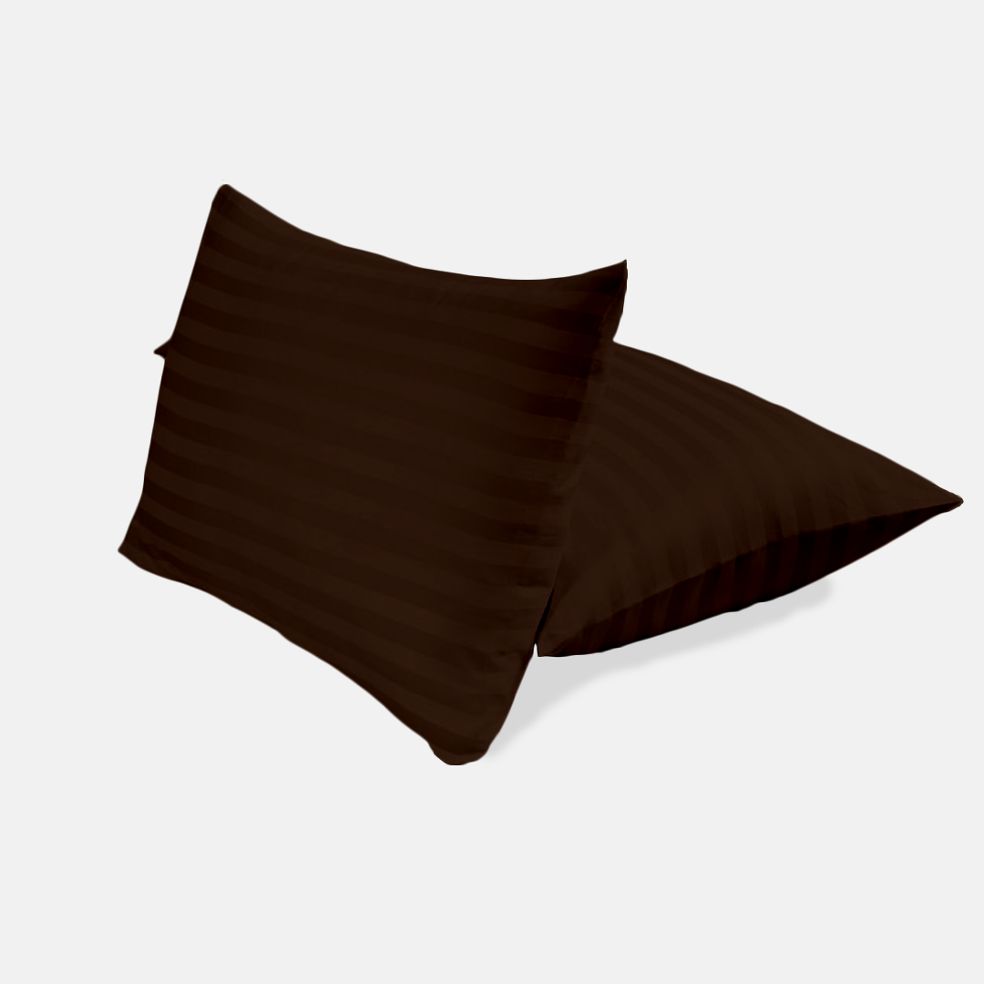 Chocolate Stripe Pillowcase Sateen Comfy