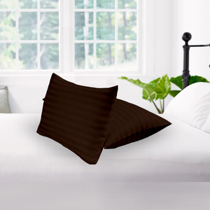 Chocolate Stripe Pillowcase Sateen Comfy