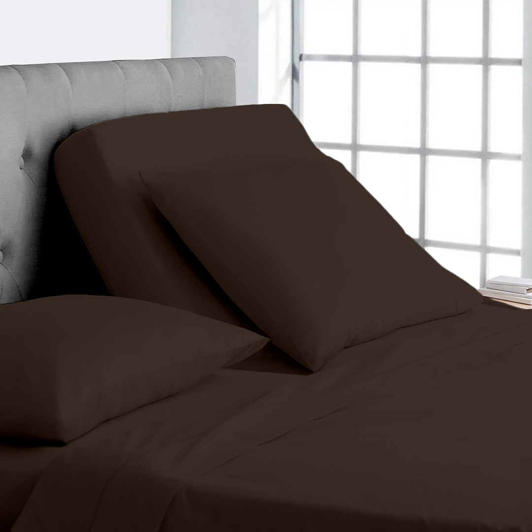 Chocolate Top Split Sheet Set 34 Inches Solid Bliss