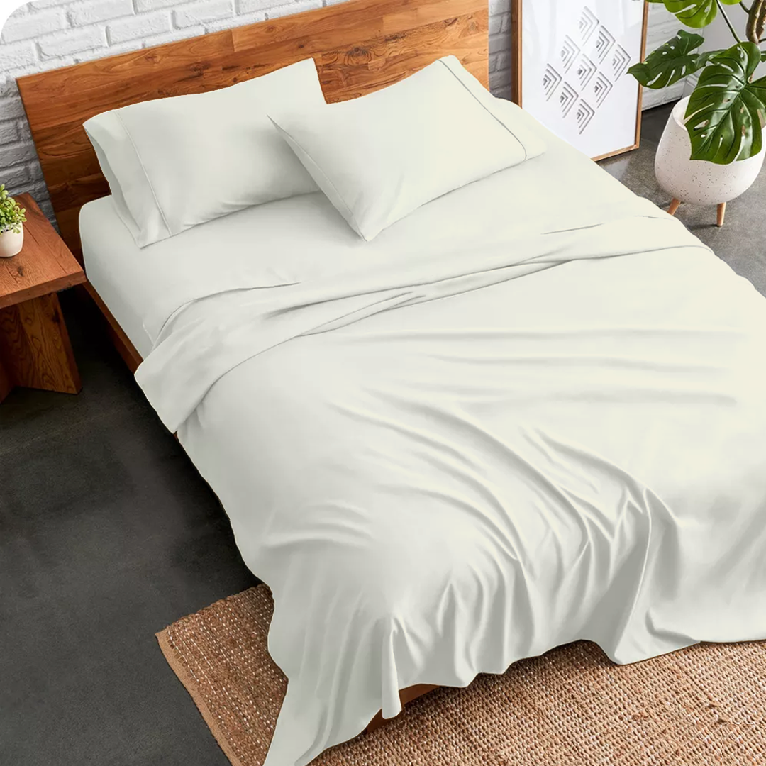 Ivory Sheet Set Bliss Solid Sateen