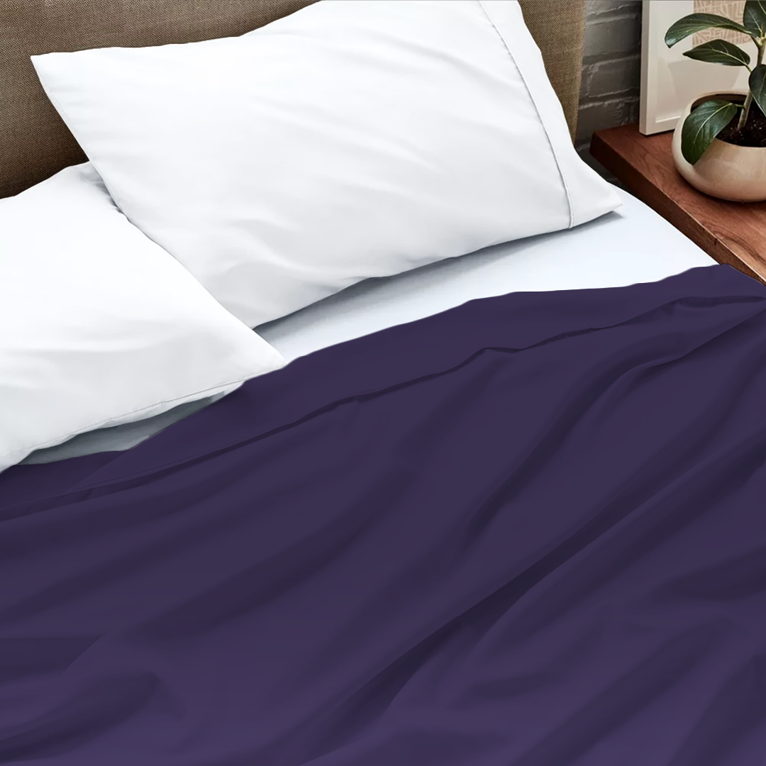 Purple Flat Sheet Solid (Comfy 300TC)