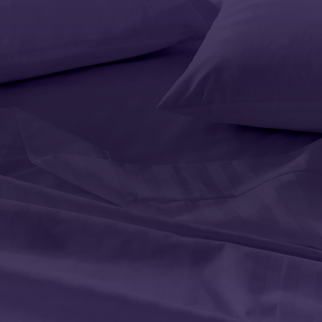 Purple Stripe Sheet Set Comfy Sateen