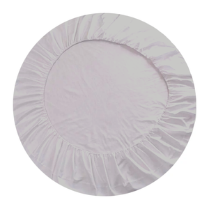 Light Grey Round Fitted Sheet Only Bliss Solid Sateen