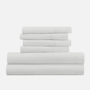 Light Grey Sheet Set with Extra Pillowcase Solid Bliss Sateen