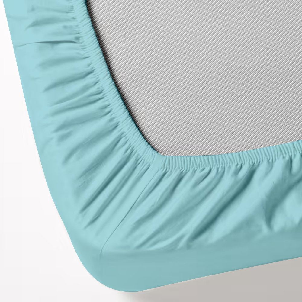 Light Blue RV Fitted sheet Solid Bliss Sateen