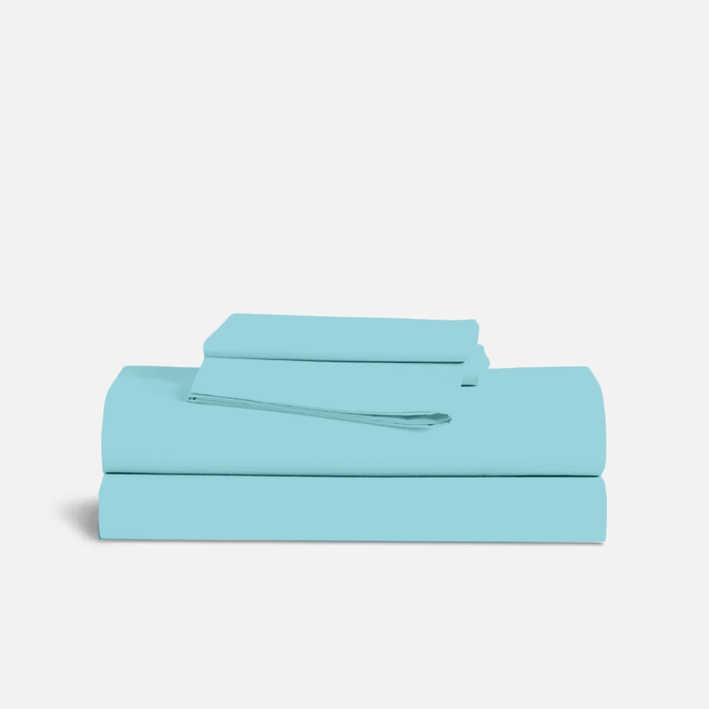 Light Blue Sheet Set Comfy Solid Sateen