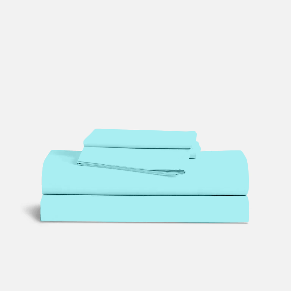 Light Blue Sheet Set Bliss Solid Sateen