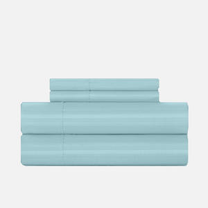 Light Blue Stripe Sheet Set Comfy Sateen