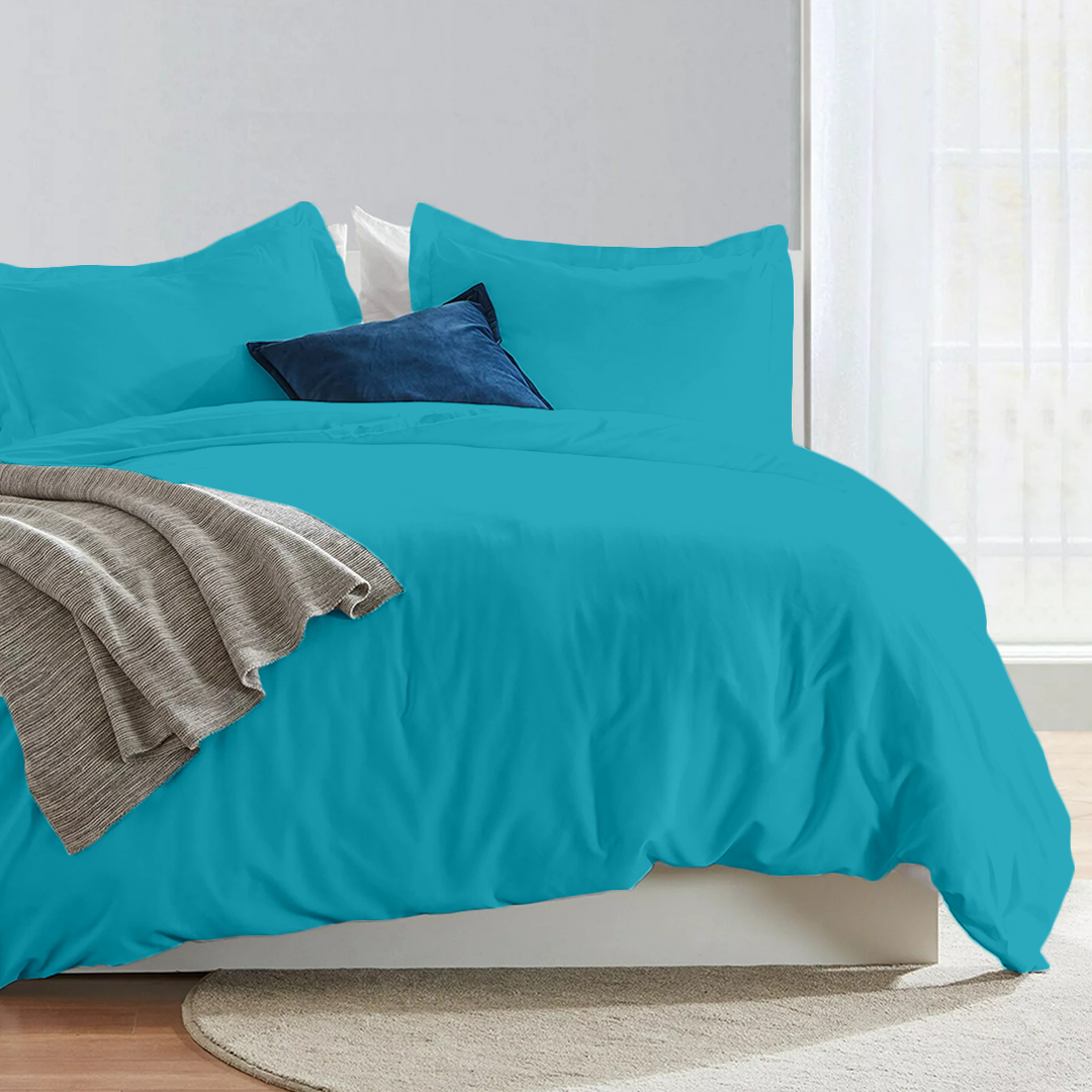 Turquoise Duvet Cover Set Comfy Sateen