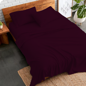 Wine Sheet Set Comfy Solid Sateen