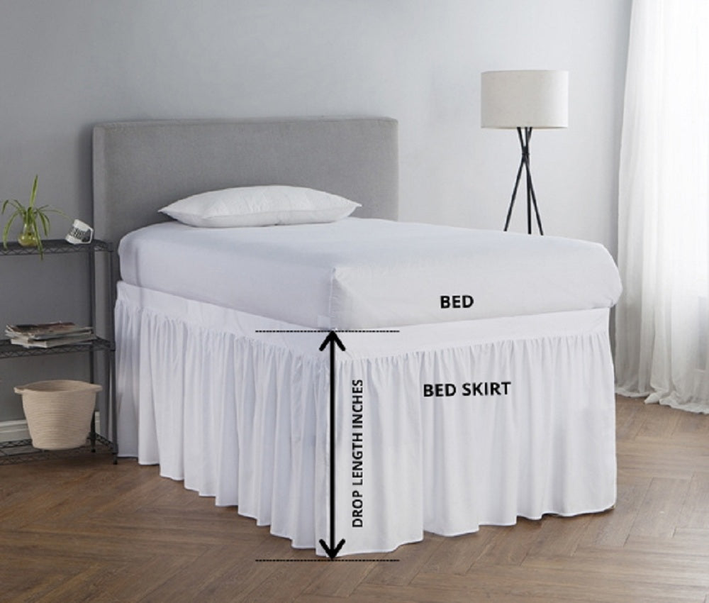 Bed skirt drop length sale